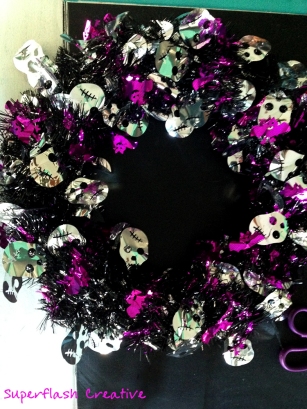 Glitzy Glam Halloween Wreath by Superflash Creative - Garland