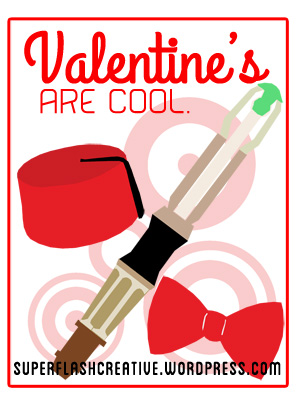 Doctor Who Valentine's Are Cool - freebie printable